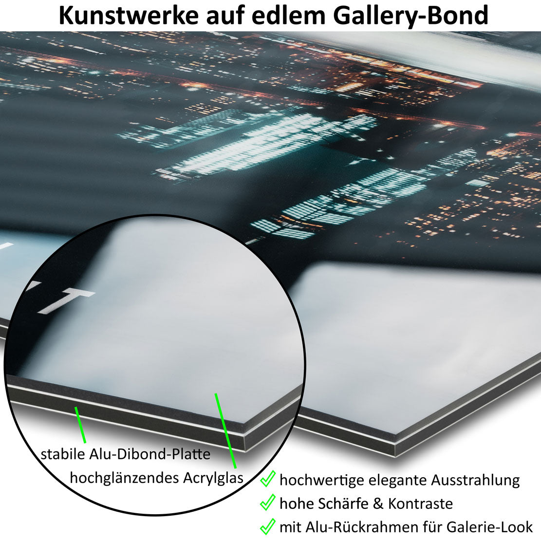 Wandbild Kunstwerk Bitcoin Dark Blue, Kryptowährung, Trading & Börse