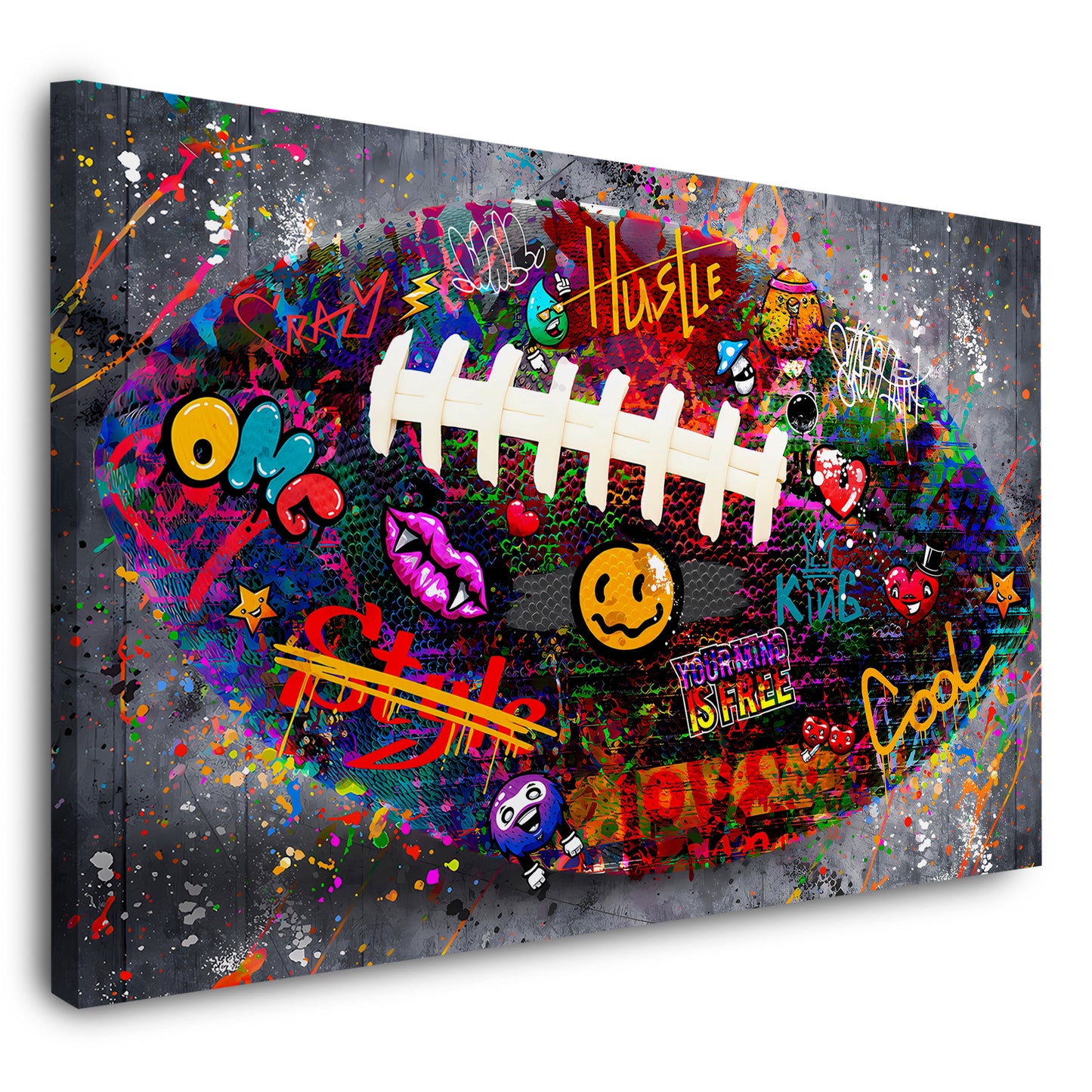 Wandbild Kunstwerk Graffiti Street Art Rugby