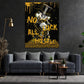 Wandbild Kunstwerk Pop Art Duck Gold Edition No Luck All Hustle