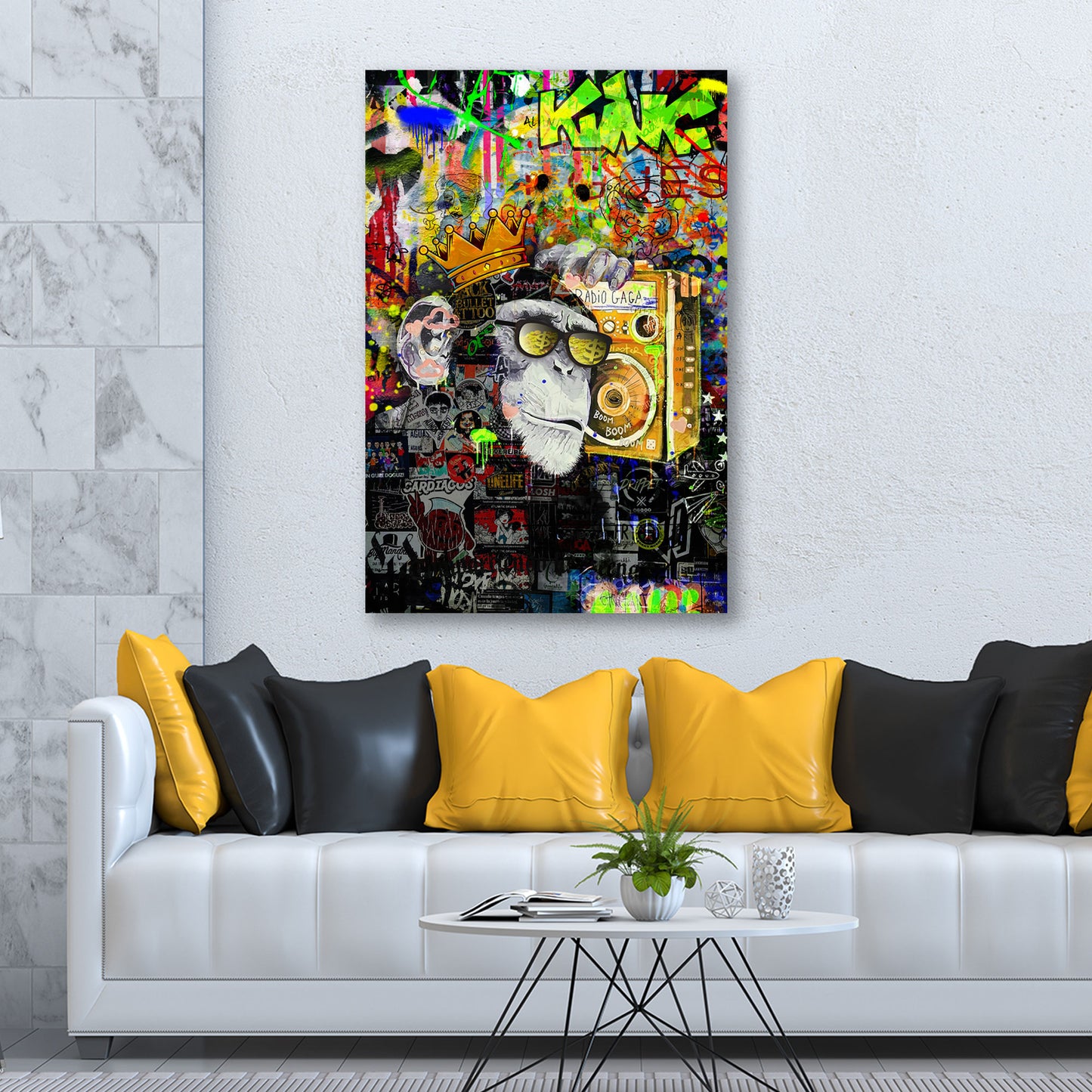 Wandbild Kunstwerk Graffiti Street Art Monkey Style