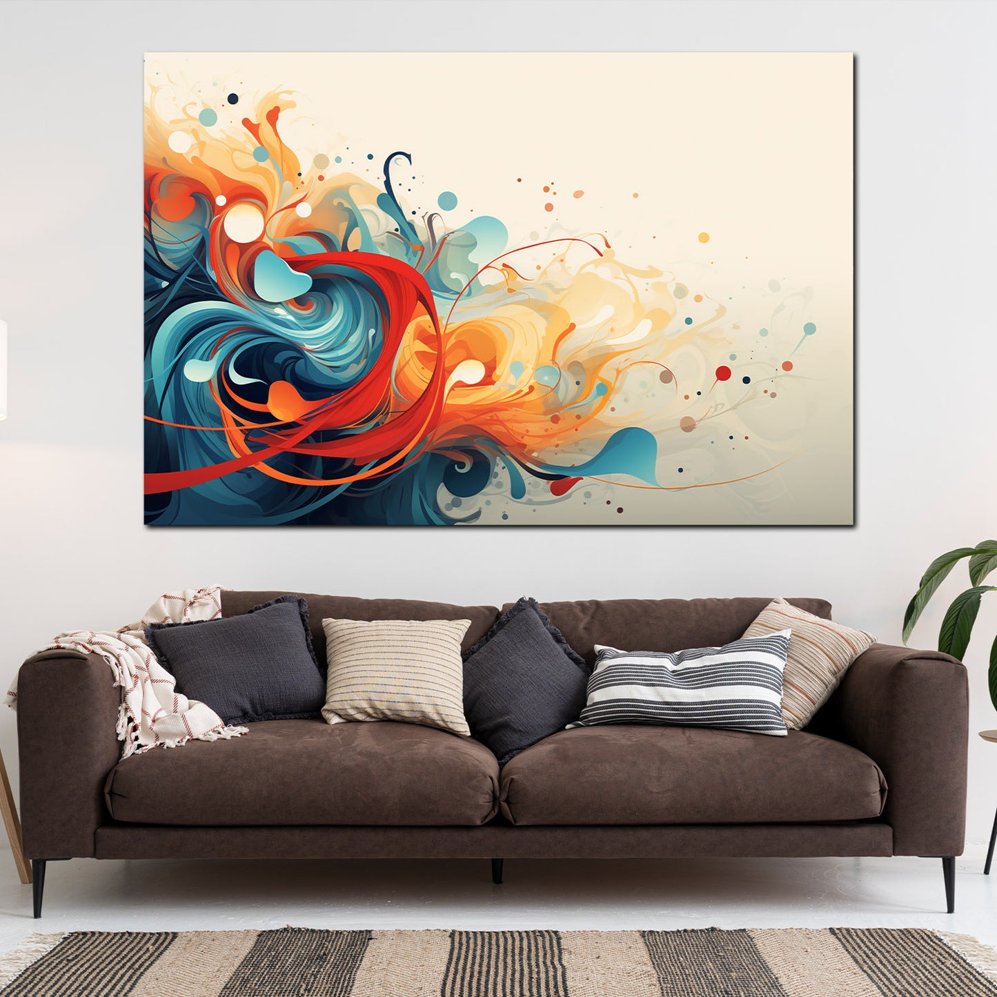 Wandbild Kunstwerk Abstract Colour Lines