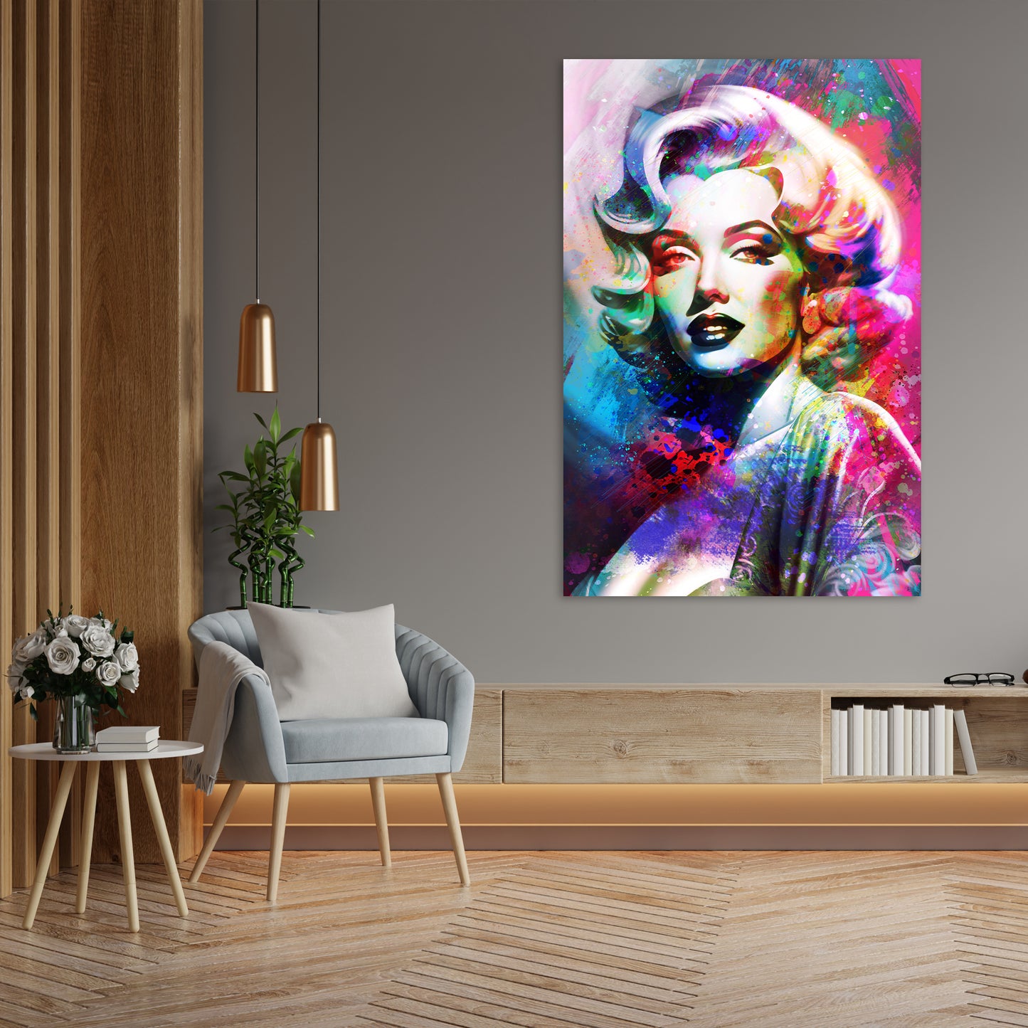 Wandbild Kunstwerk Abstract Marilyn Pop Art Style