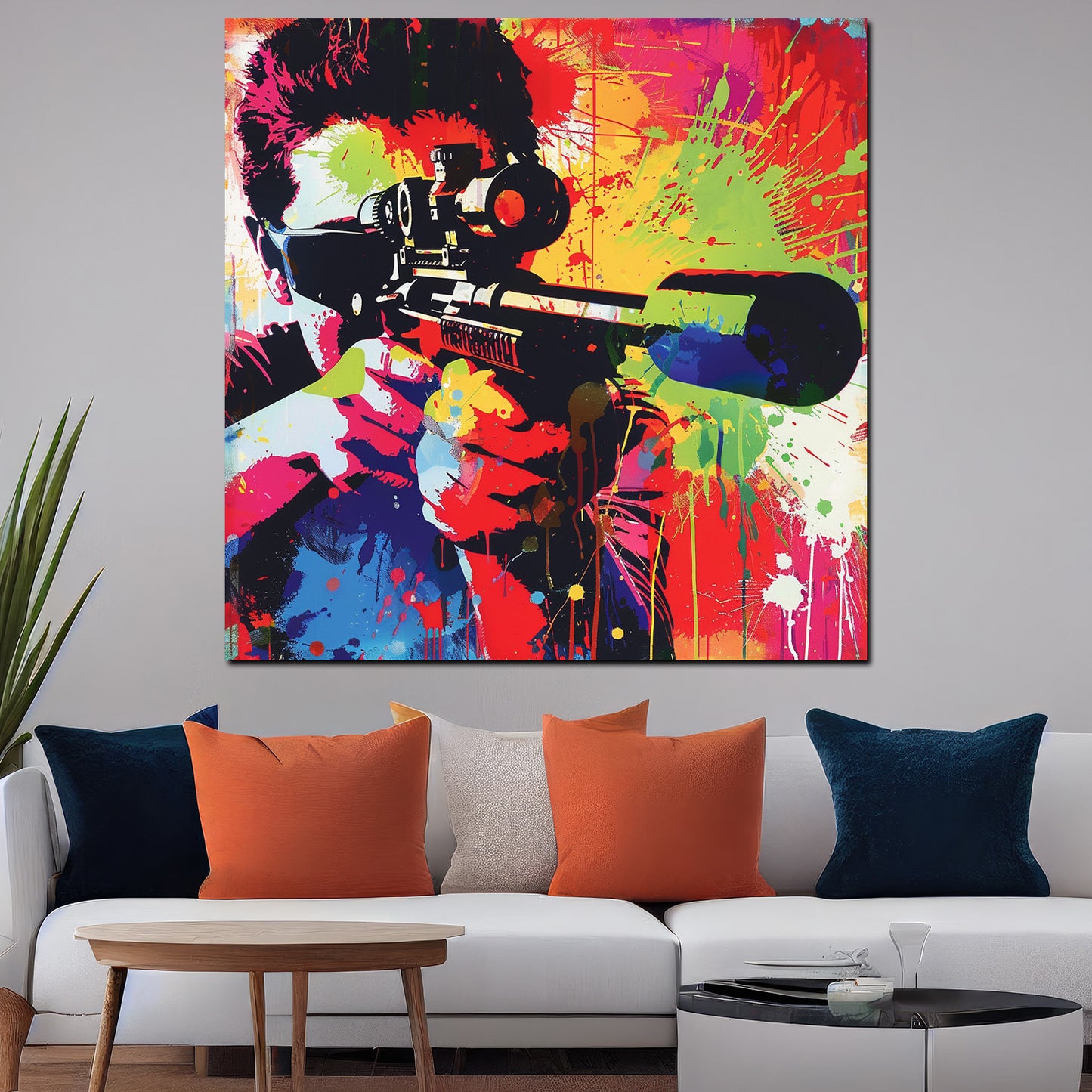 Wandbild Kunstwerk Abstract Splash Retro Shot Pop Art