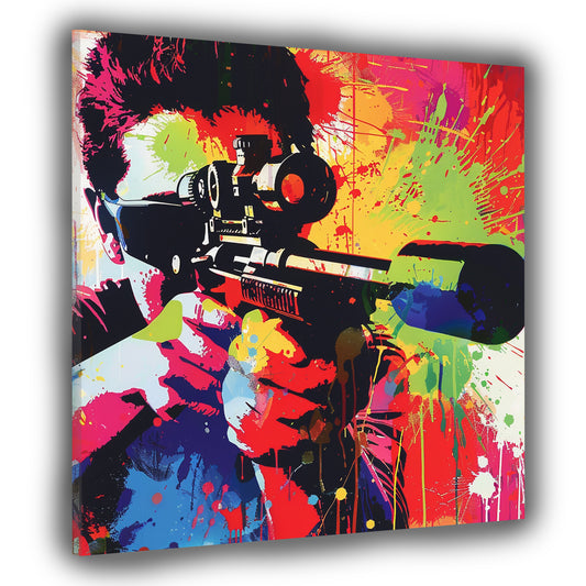 Wandbild Kunstwerk Abstract Splash Retro Shot Pop Art