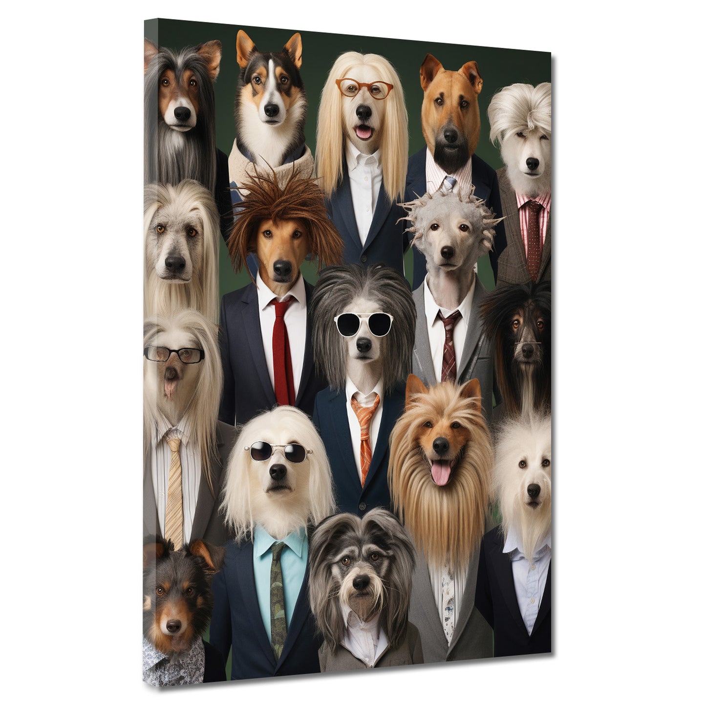 Wandbild Kunstwerk All Style Cool Dogs Hunde im Anzug