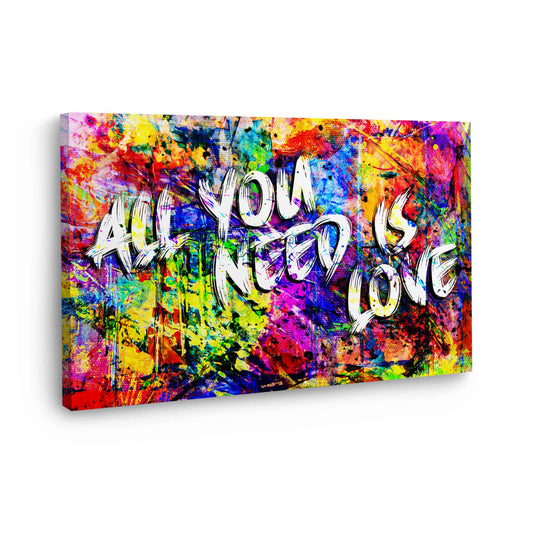 Wandbild Kunstwerk All You Need Is Love Abstract Colour