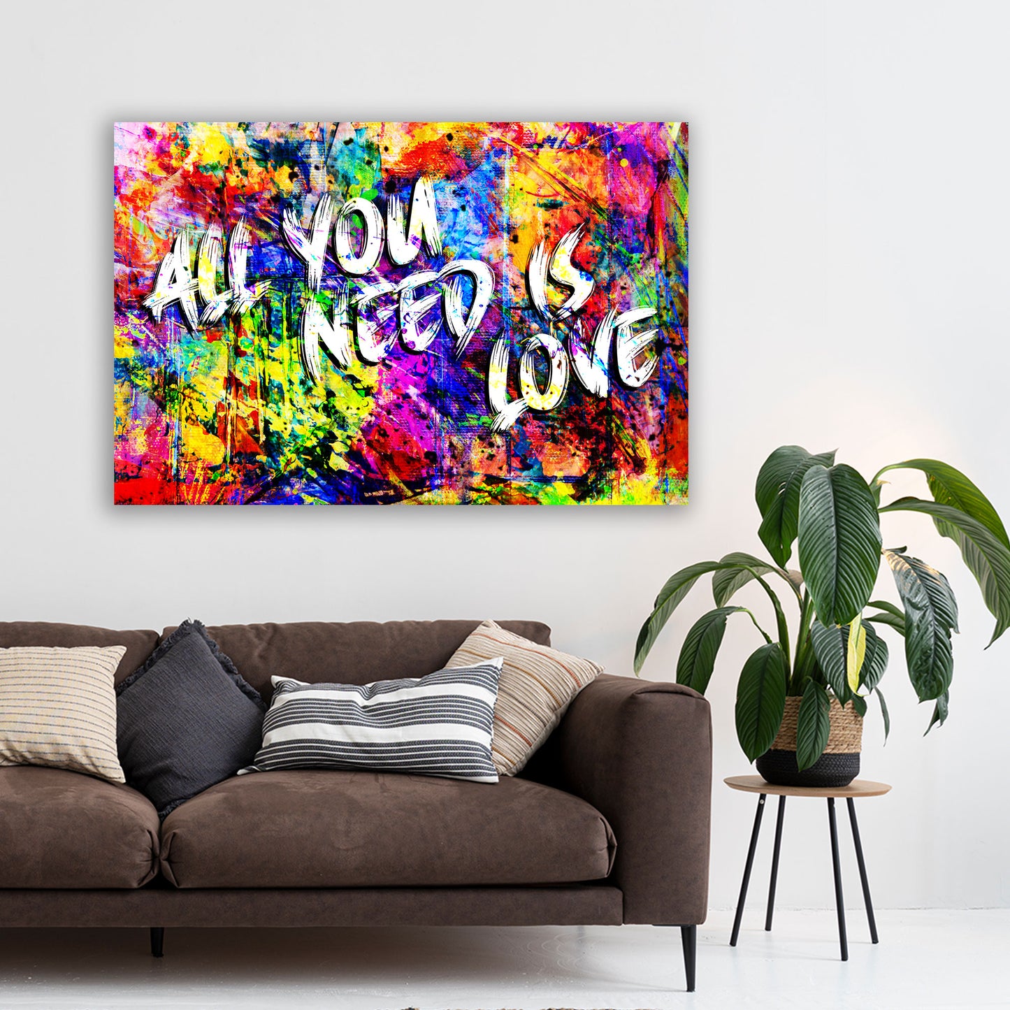 Wandbild Kunstwerk All You Need Is Love Abstract Colour