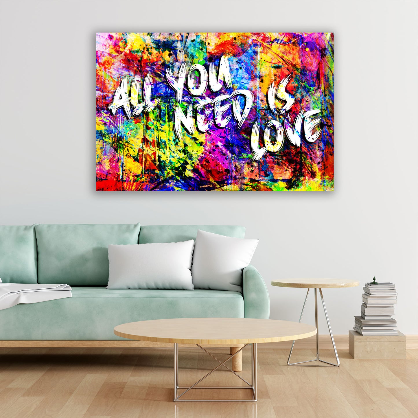 Wandbild Kunstwerk All You Need Is Love Abstract Colour