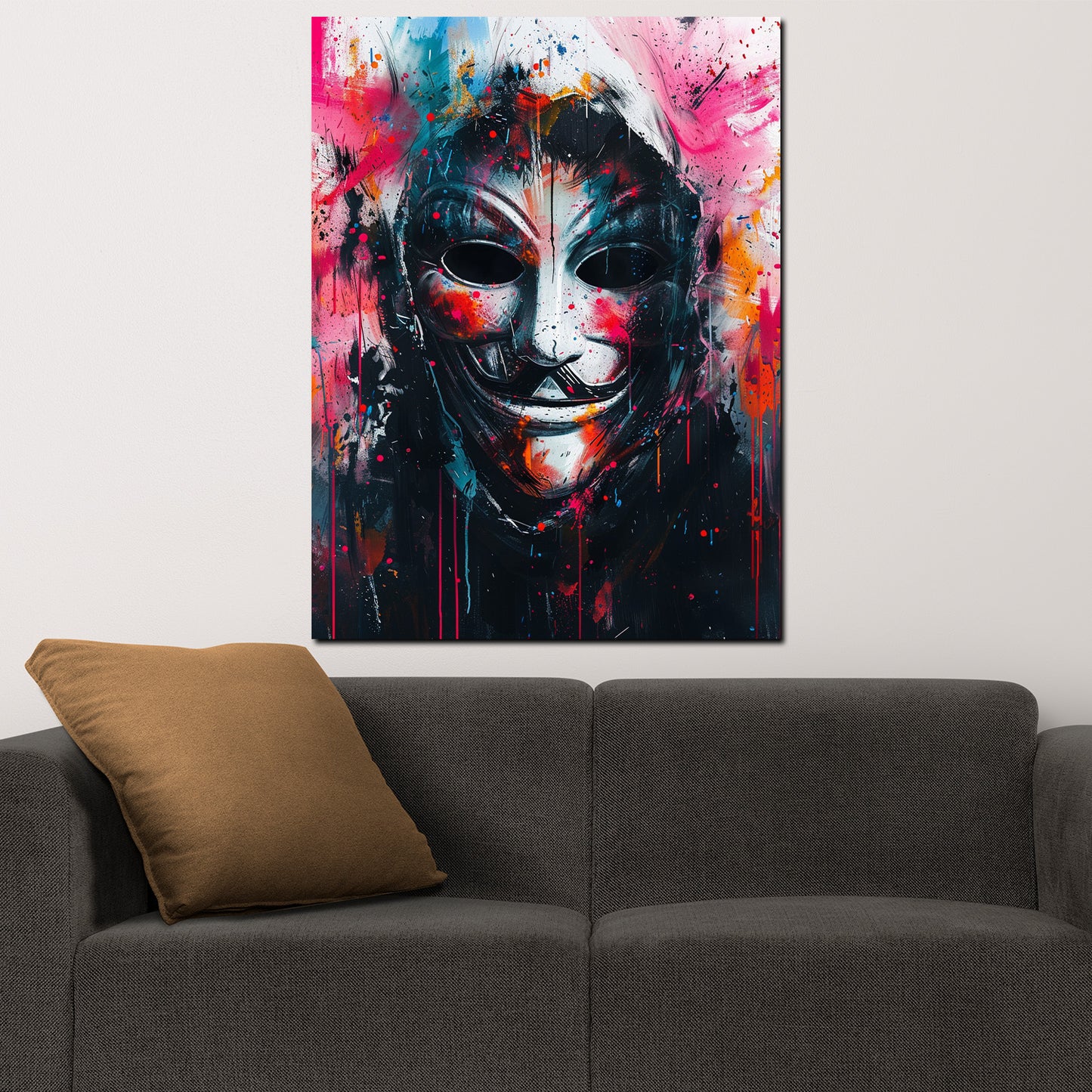 Wandbild Kunstwerk Anonymous Guy Fawkes Pop Art