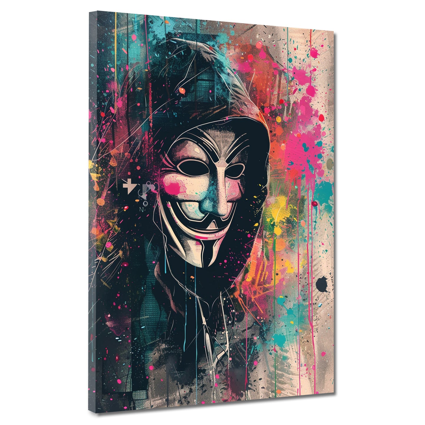 Wandbild Kunstwerk Anonymous Guy Fawkes Pop Art