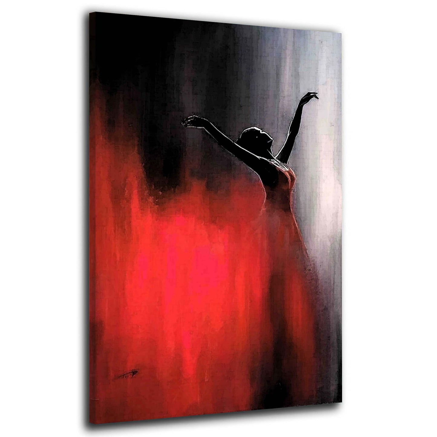 Wandbild Kunstwerk Ballerina Kleid Abstract