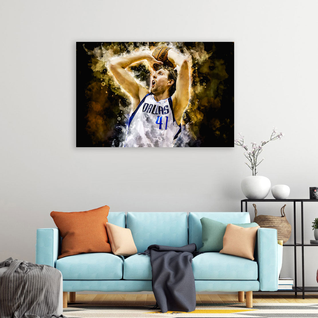 Wandbild Kunstwerk Basketball Abstract Style