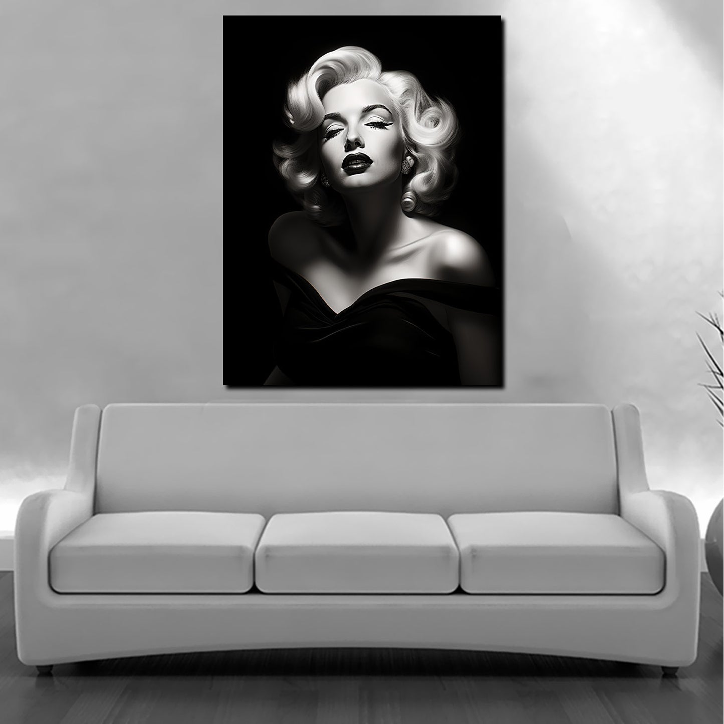 Wandbild Kunstwerk Beautiful Marilyn Black Style