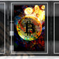 Wandbild Kunstwerk Bitcoin Abstract Colour, Kryptowährung, Trading & Börse