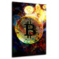 Wandbild Kunstwerk Bitcoin Abstract Colour, Kryptowährung, Trading & Börse