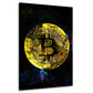 Wandbild Kunstwerk Bitcoin Dark Blue, Kryptowährung, Trading & Börse