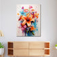 Wandbild Kunstwerk Blumen Abstract Splash