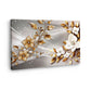 Wandbild Kunstwerk Blumen Gold Style