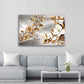 Wandbild Kunstwerk Blumen Gold Style