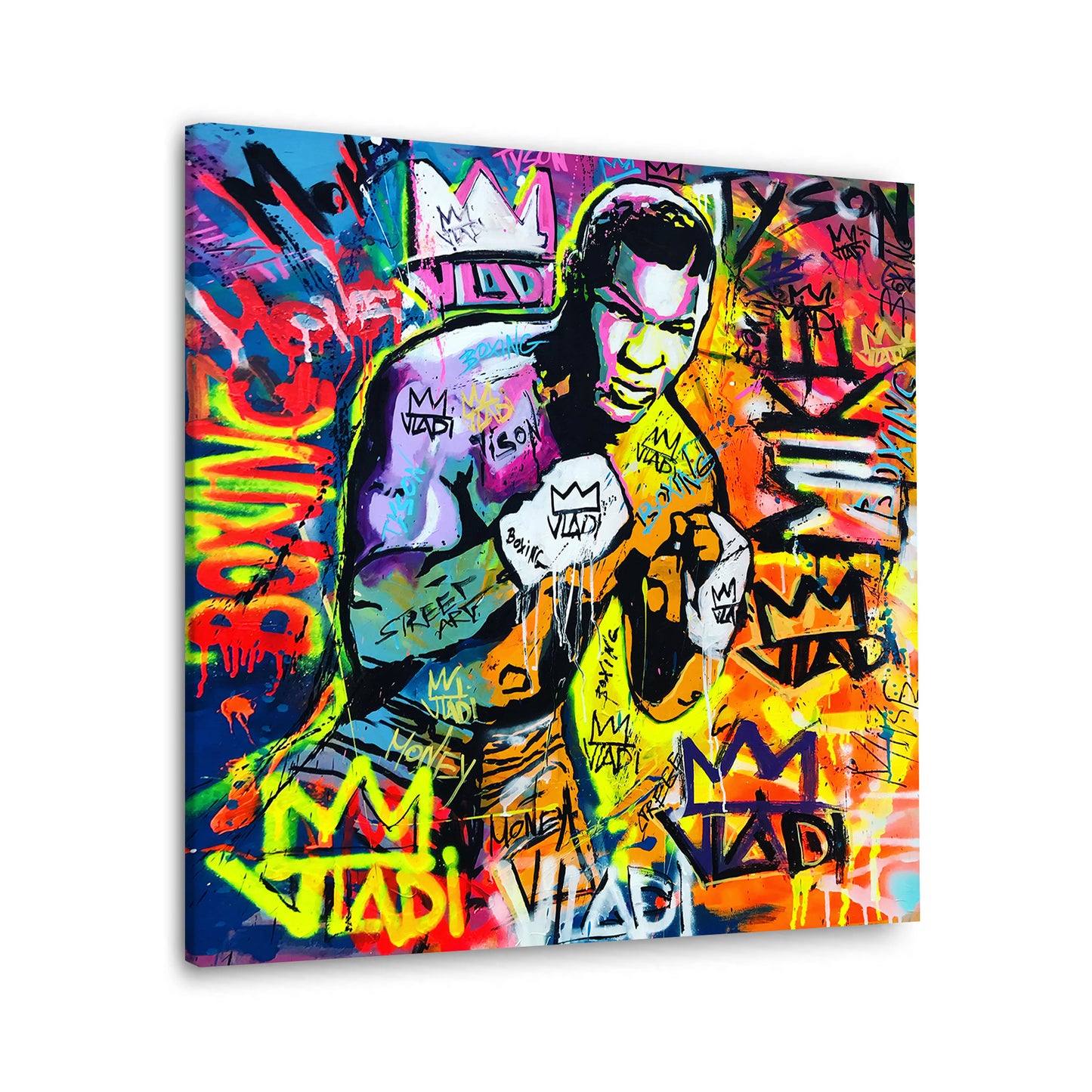 Wandbild Kunstwerk Boxer Mike Colour Pop Art