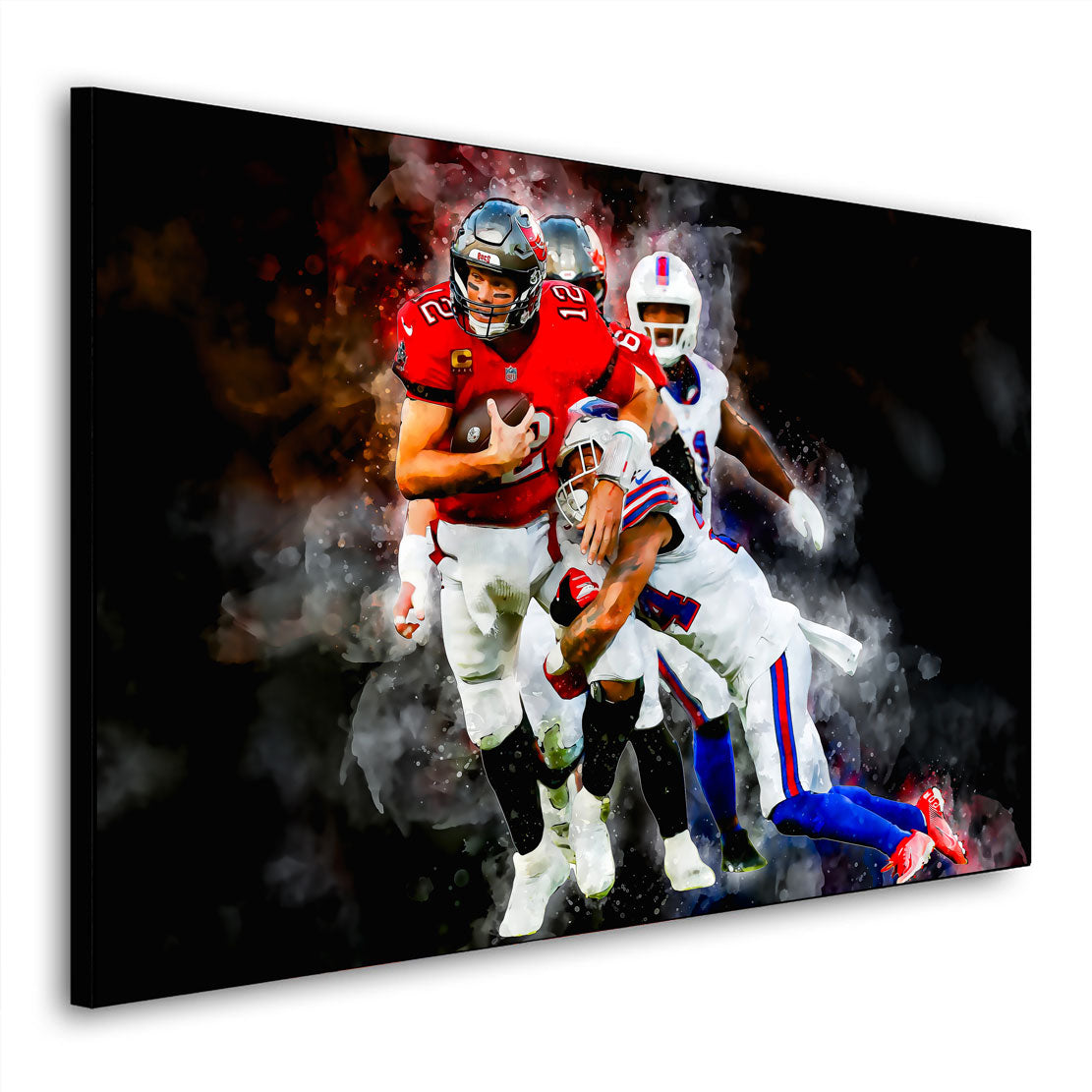 Wandbild Kunstwerk Brady American Football Spieler Let´s be The Winner