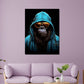 Wandbild Kunstwerk Cool Gorilla mit Hoodie