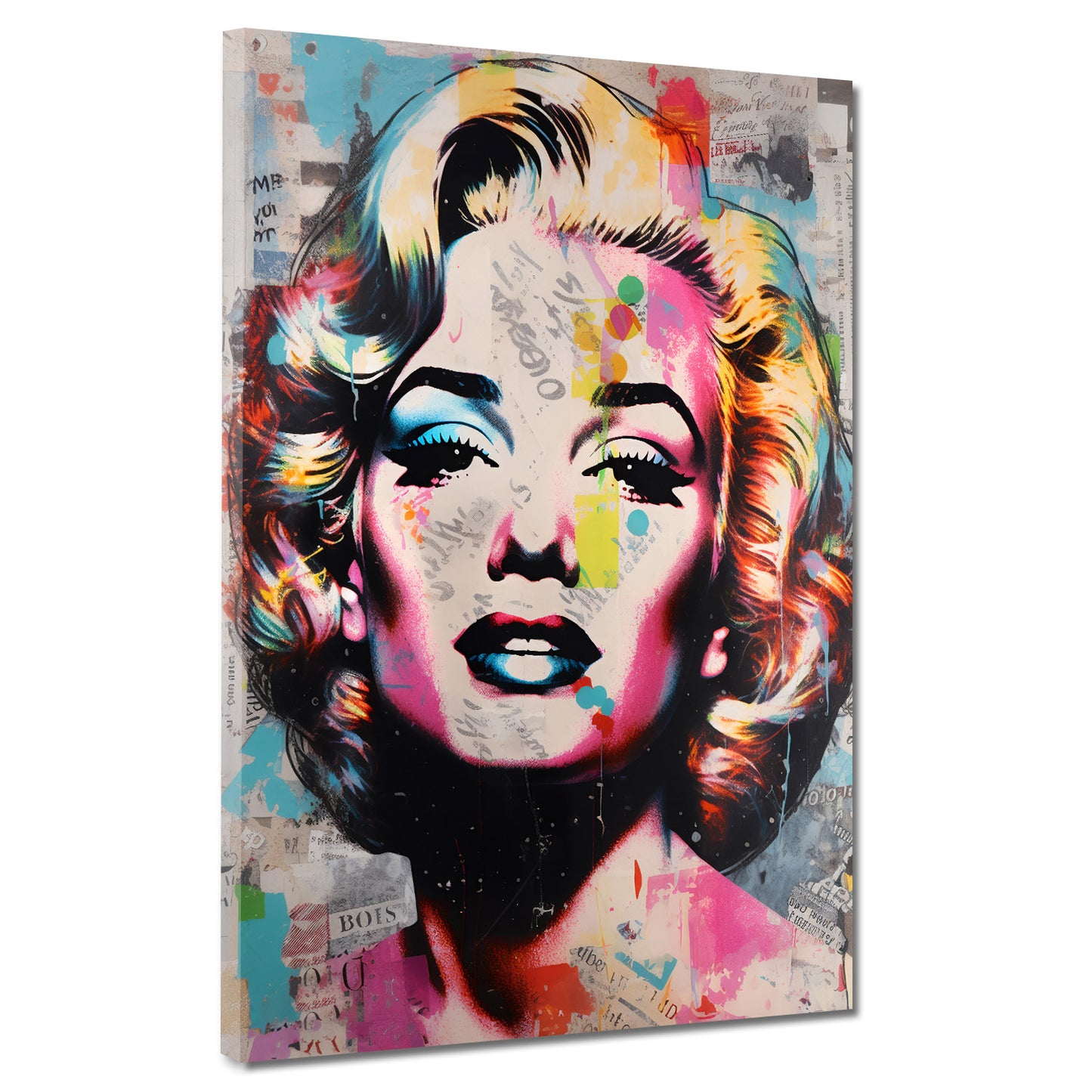 Wandbild Kunstwerk Cool Marilyn Abstract Colour Style