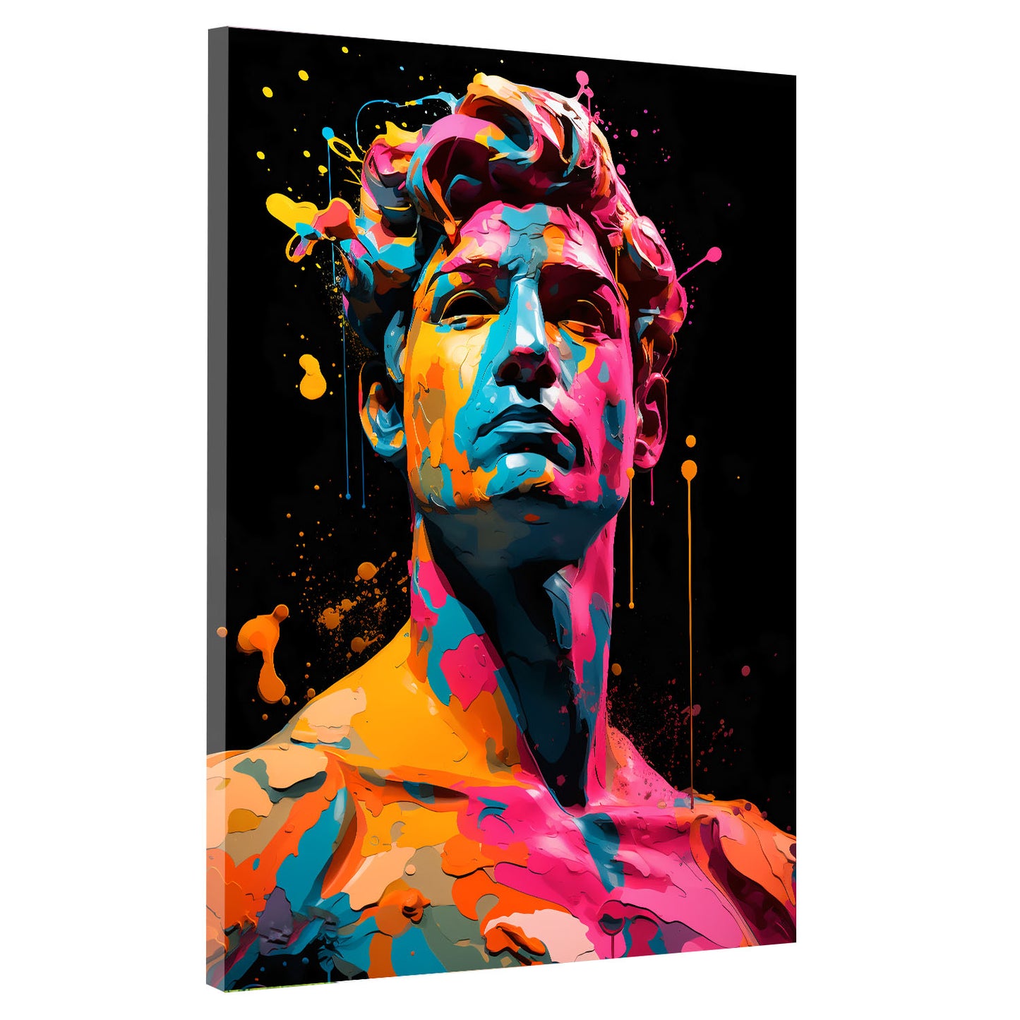 Wandbild Kunstwerk David Colour Pop Art