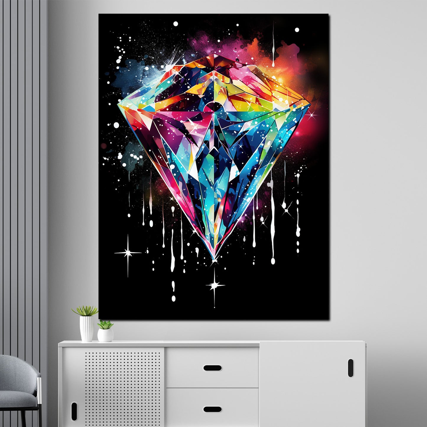 Wandbild Kunstwerk Diamant Pop Art Style