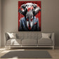 Wandbild Kunstwerk Elefant im Anzug Pop Art Red