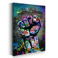 Wandbild Kunstwerk Faust Graffiti Street Art Style