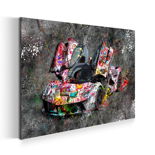 Wandbild Kunstwerk Ferrari Graffiti Street Art Style