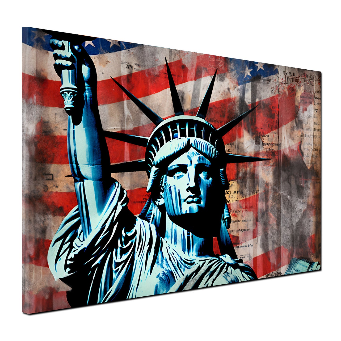 Wandbild Kunstwerk Freiheitsstatue Pop Art USA