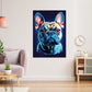 Wandbild Kunstwerk French Bulldog Blue Style