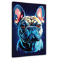 Wandbild Kunstwerk French Bulldog Blue Style