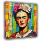 Wandbild Kunstwerk Frida kreatives Mosaik Design bunt