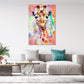 Wandbild Kunstwerk Giraffe Pop Art Abstract