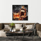 Wandbild Kunstwerk Glas Whiskey Abstract Jack Style