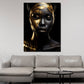 Wandbild Kunstwerk Gold afrikanische Frau frontal