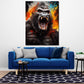 Wandbild Kunstwerk Gorilla Pop Art Splatter abstrakt