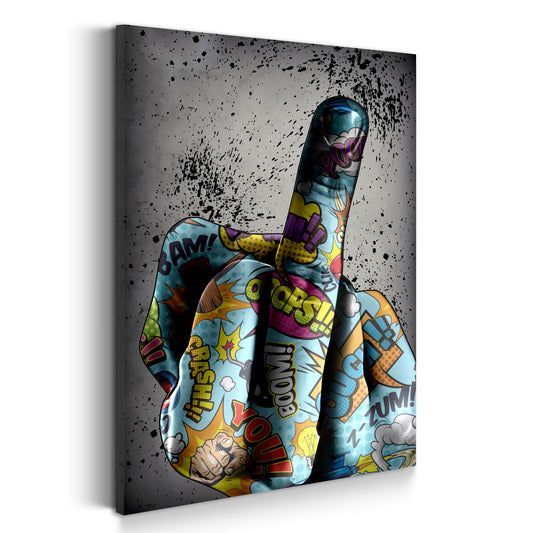 Wandbild Kunstwerk Graffiti Street Art Finger