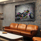 Wandbild Kunstwerk Graffiti Street Art Harley Davidson