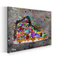 Wandbild Kunstwerk Graffiti Street Art Sneakers, Schuh