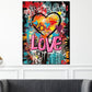 Wandbild Kunstwerk Graffiti Style Herz LOVE