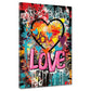 Wandbild Kunstwerk Graffiti Style Herz LOVE