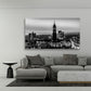 Wandbild Kunstwerk Hamburg Skyline schwarz weiß