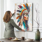 Wandbild Kunstwerk Indianerin Frau Apache