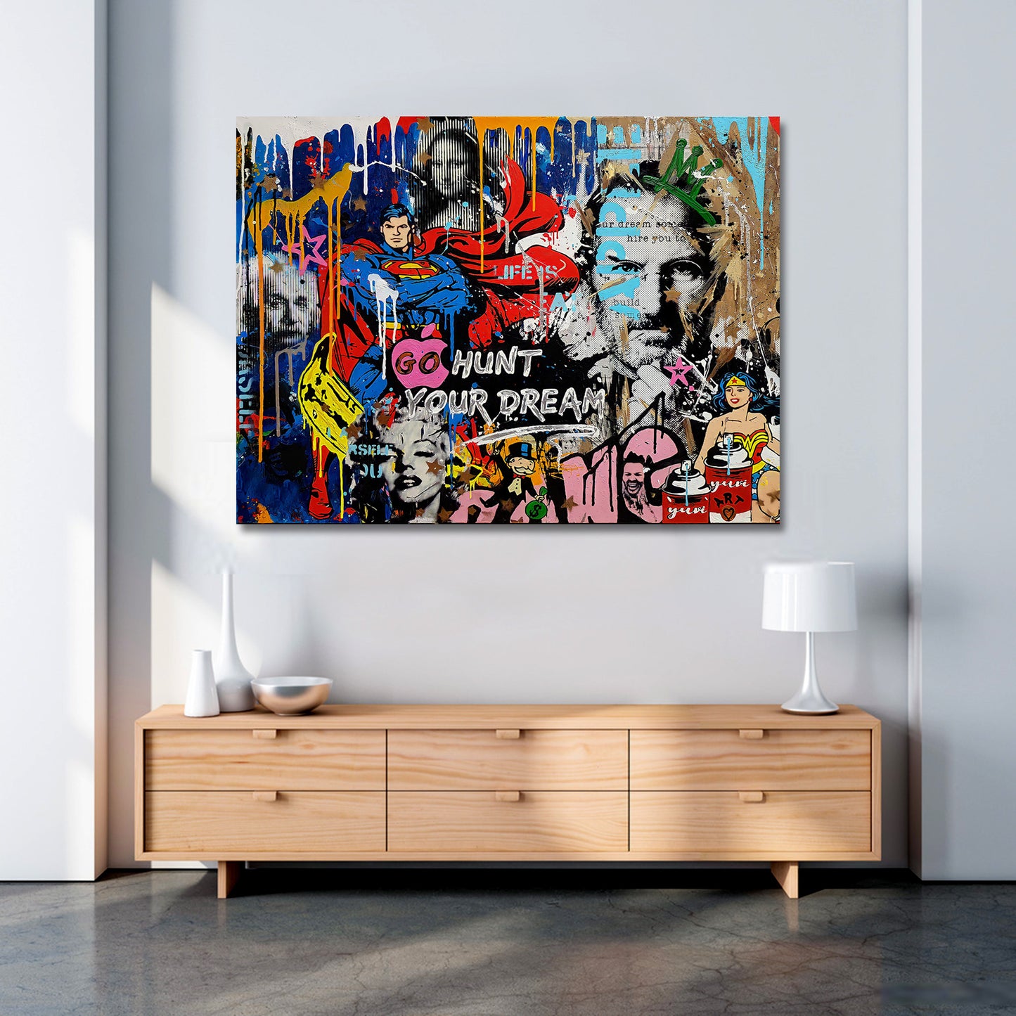 Wandbild Kunstwerk Pop Art Style