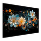 Wandbild Kunstwerk Lines abstrakte Blumen Black Style