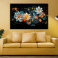 Wandbild Kunstwerk Lines abstrakte Blumen Black Style